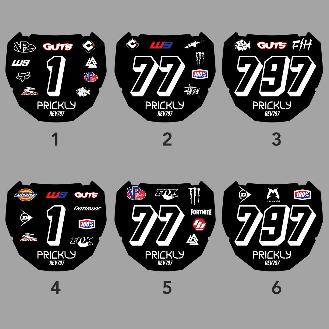 Calcomanía para matrícula delantera de moto de cross personalizada Stock&ODI