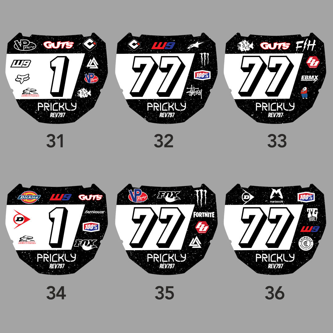 Calcomanía para matrícula delantera de moto de cross personalizada Stock&ODI