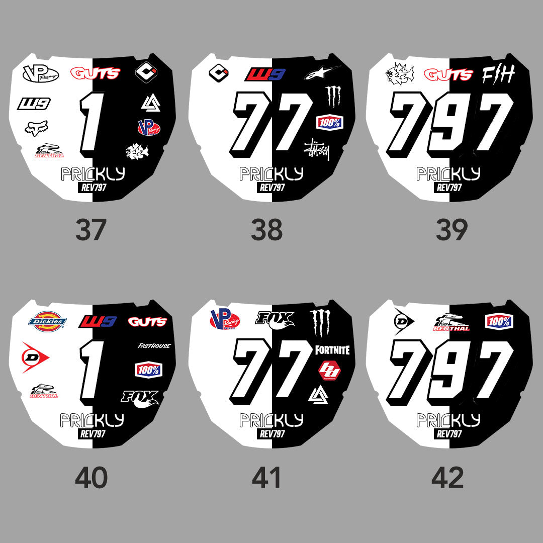 Calcomanía para matrícula delantera de moto de cross personalizada Stock&ODI