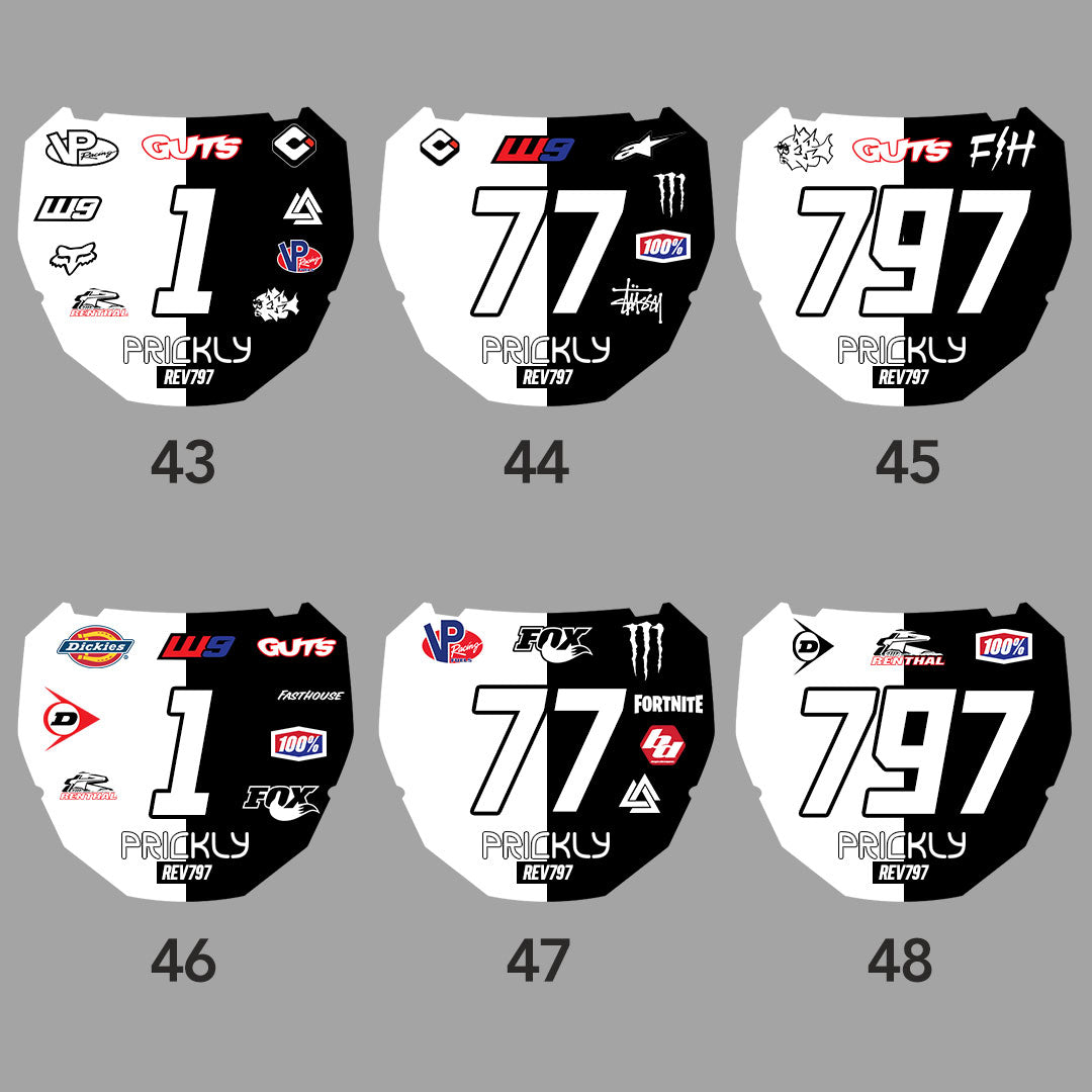Calcomanía para matrícula delantera de moto de cross personalizada Stock&ODI