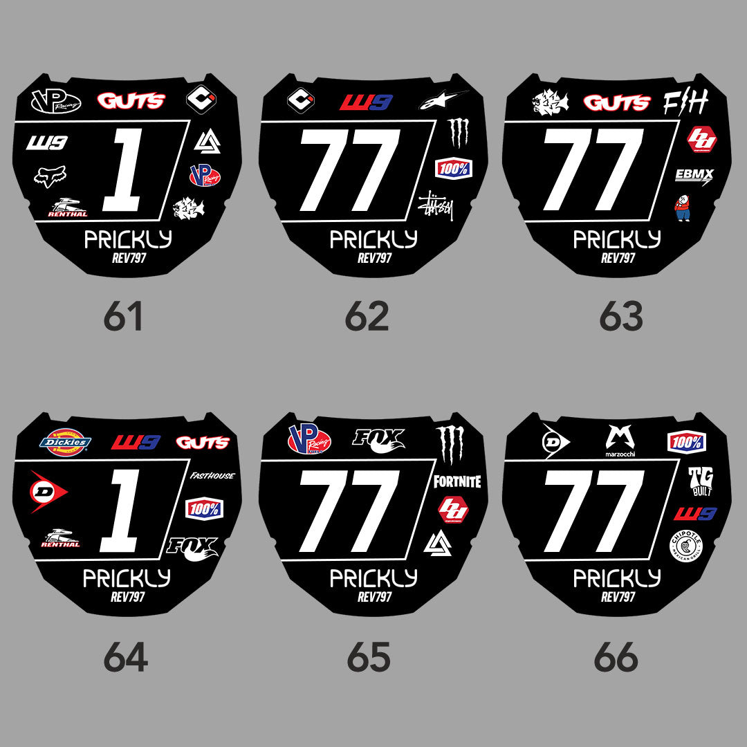 Calcomanía para matrícula delantera de moto de cross personalizada Stock&ODI