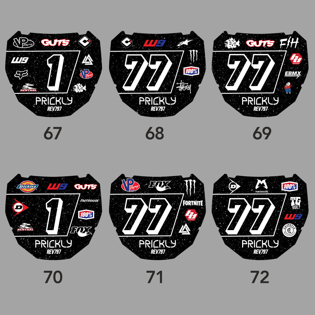 Calcomanía para matrícula delantera de moto de cross personalizada Stock&ODI