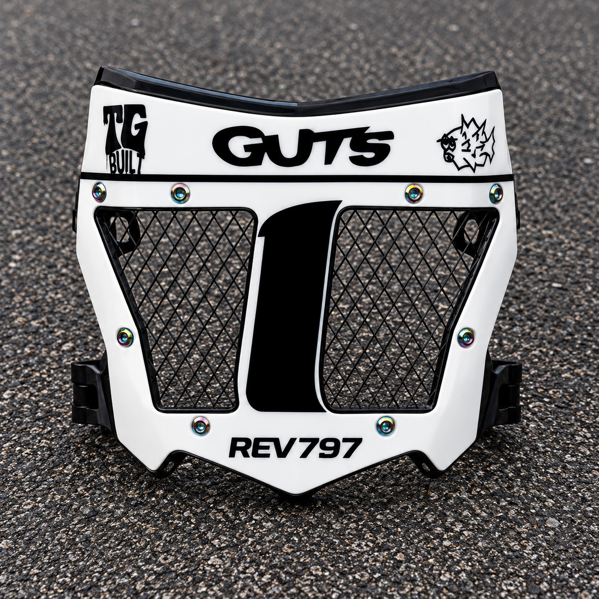 Vorderer Nummernschildaufkleber für CNC Shield Plate/Motocutz