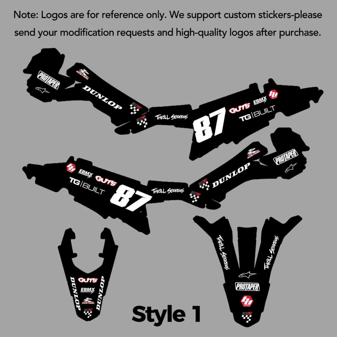 Custom Plastic Graphics Sticker for Emotos