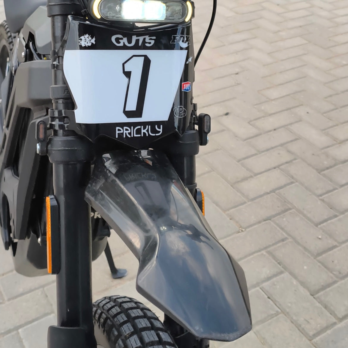 Calcomanía para matrícula delantera de moto de cross personalizada Stock&ODI