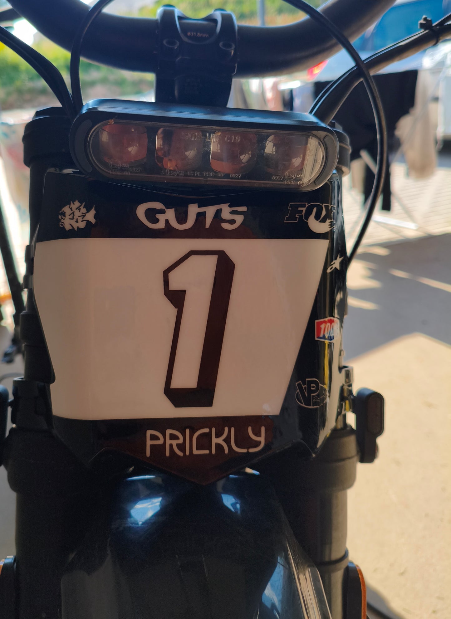 Calcomanía para matrícula delantera de moto de cross personalizada Stock&ODI