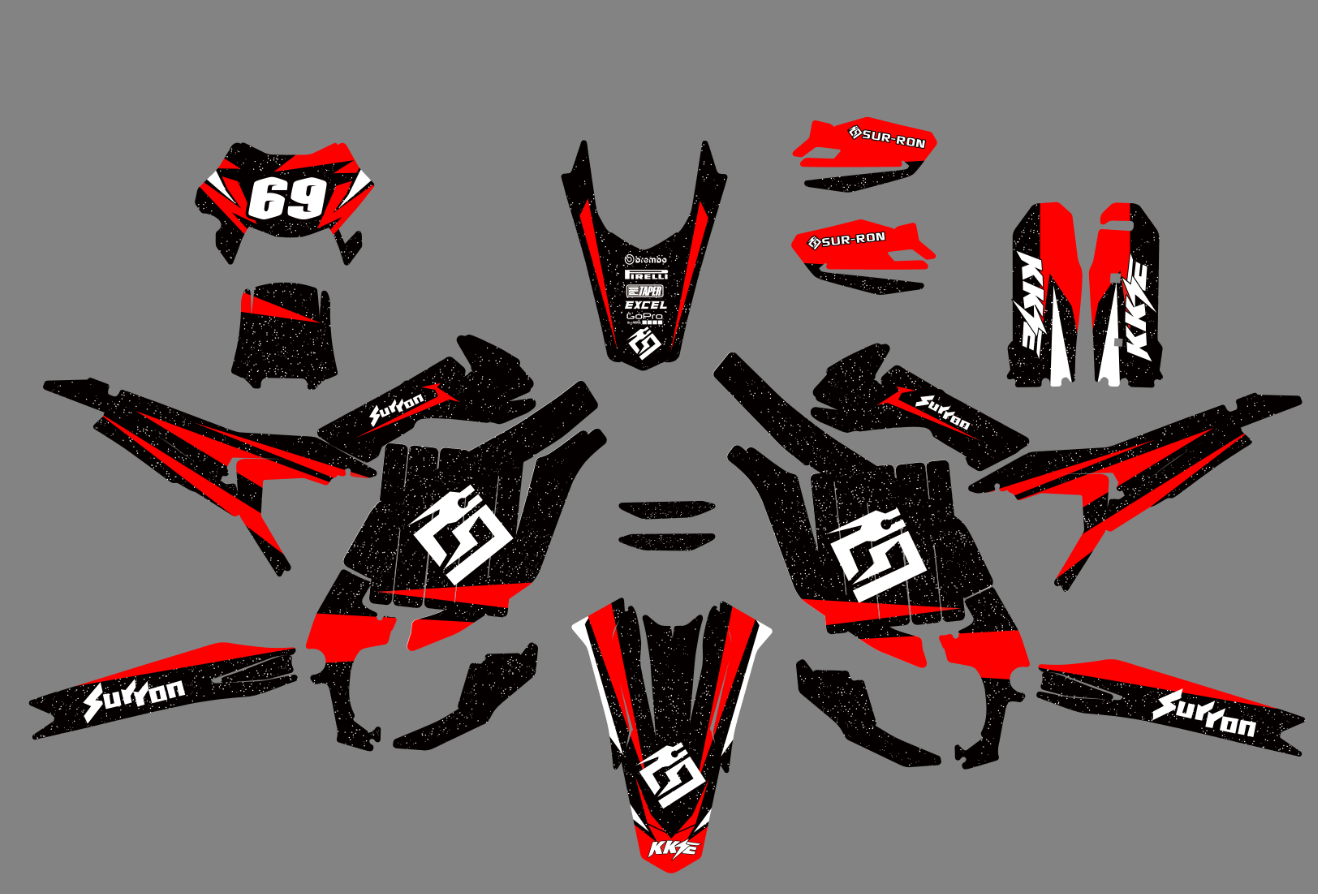 flake black red
