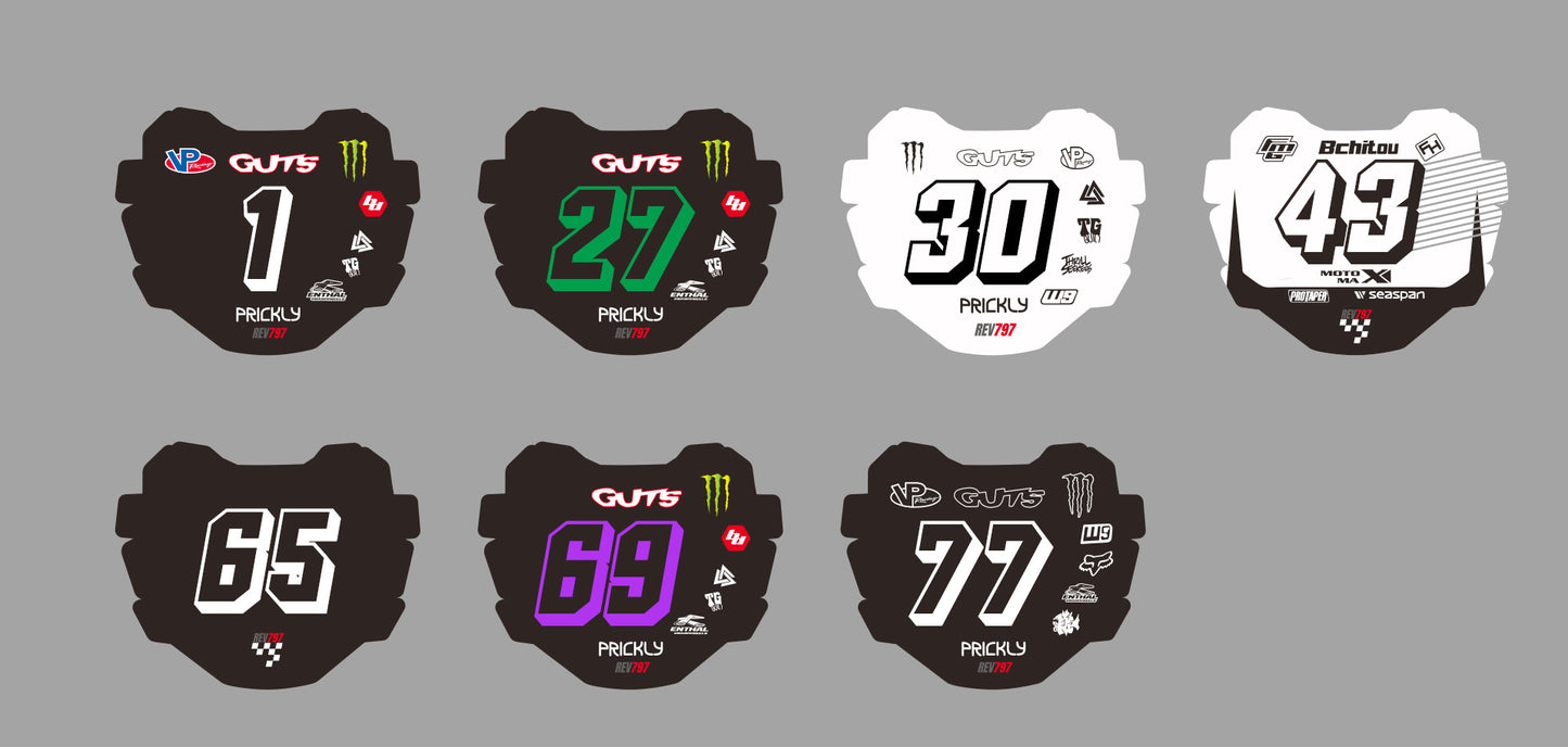 ODI/Factory Front Number Plate Decal (Free logo & number changes)