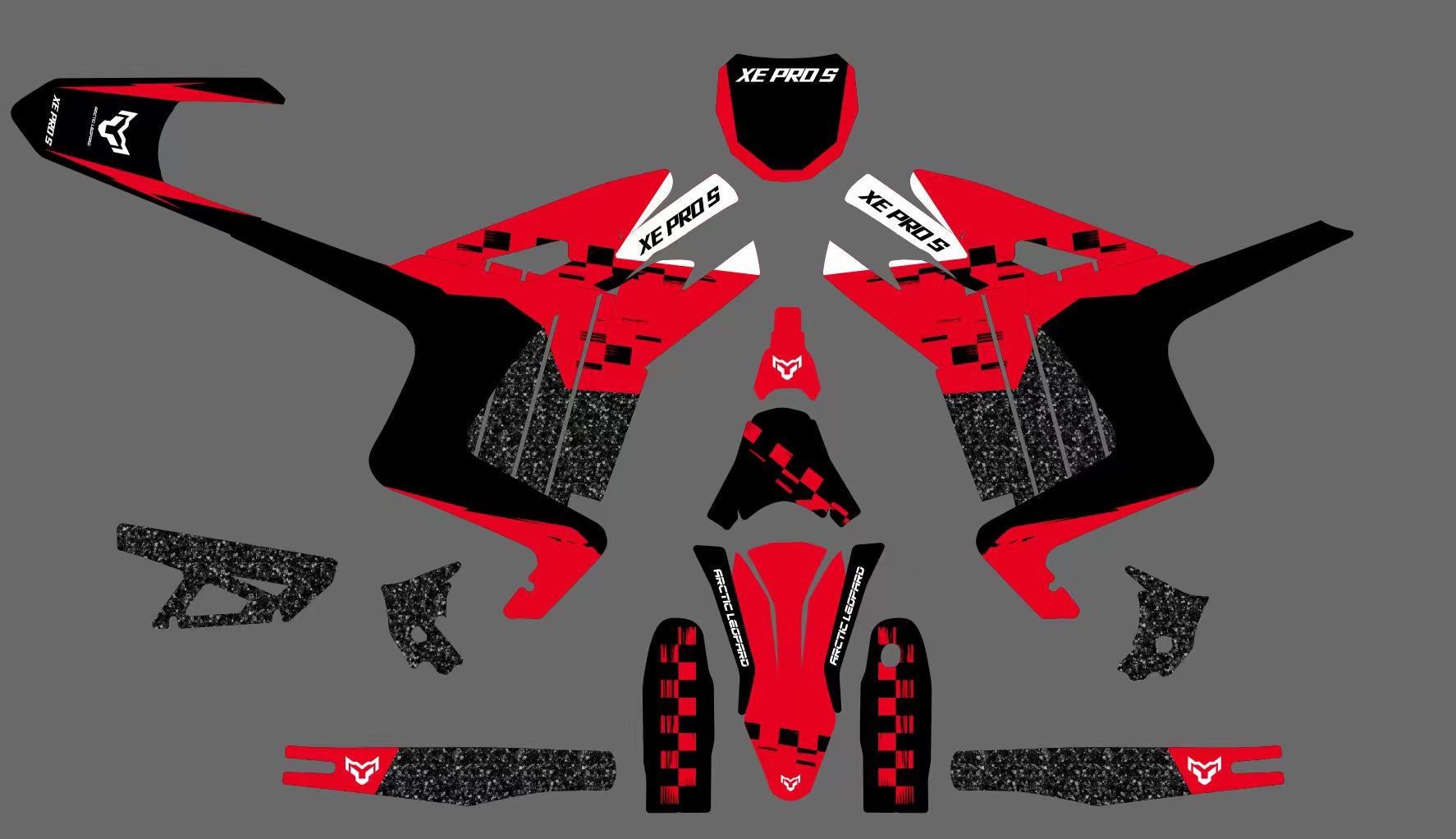 SELLS WRAP XC COMPETITION 7号 Arctic Leopard XE Pro S/R/XF/Enduro/ & Vetra Blazer Graphics Wraps