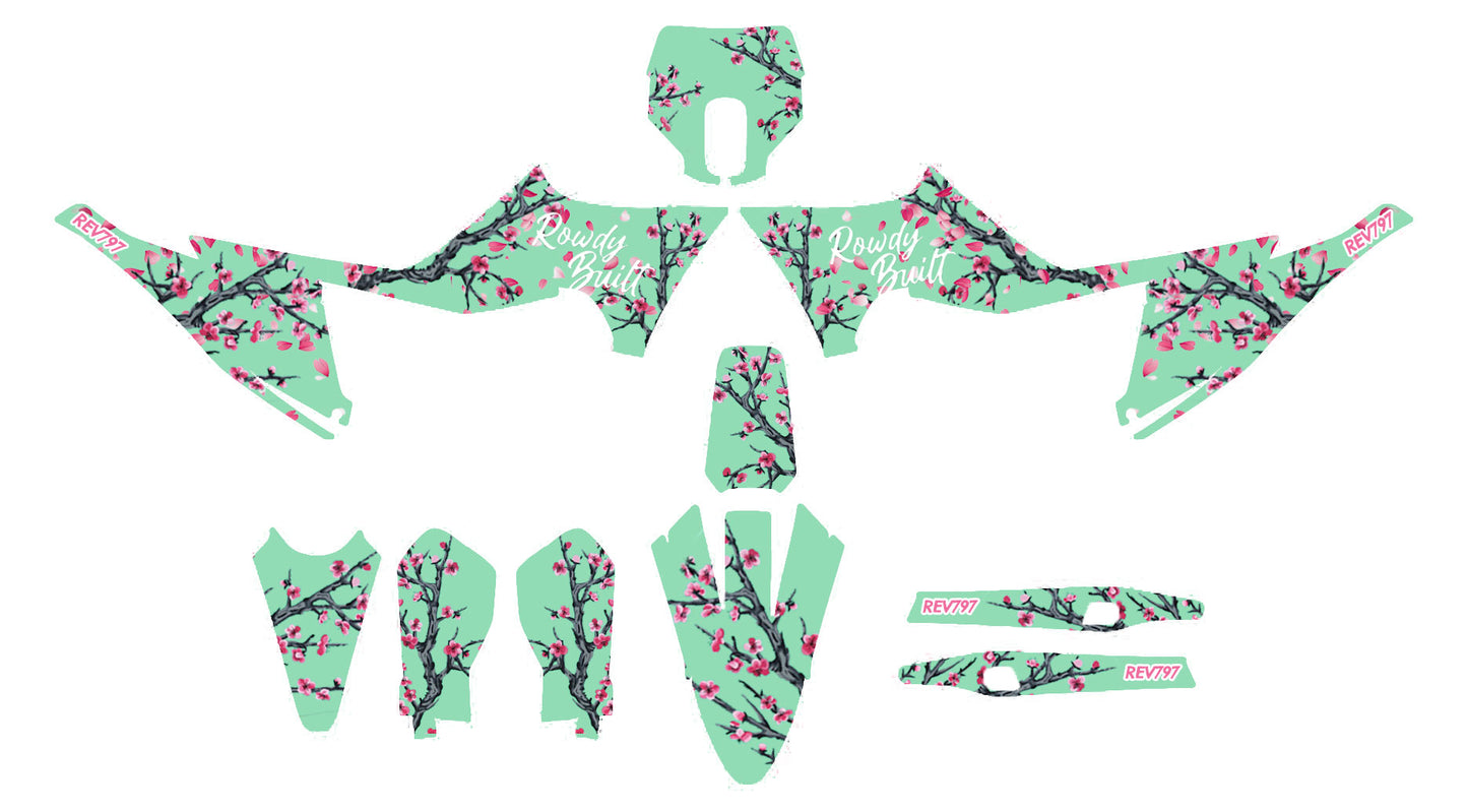 Custom_Cherry_Blossom_Graphics_Wrap for surron ultra bee star vag