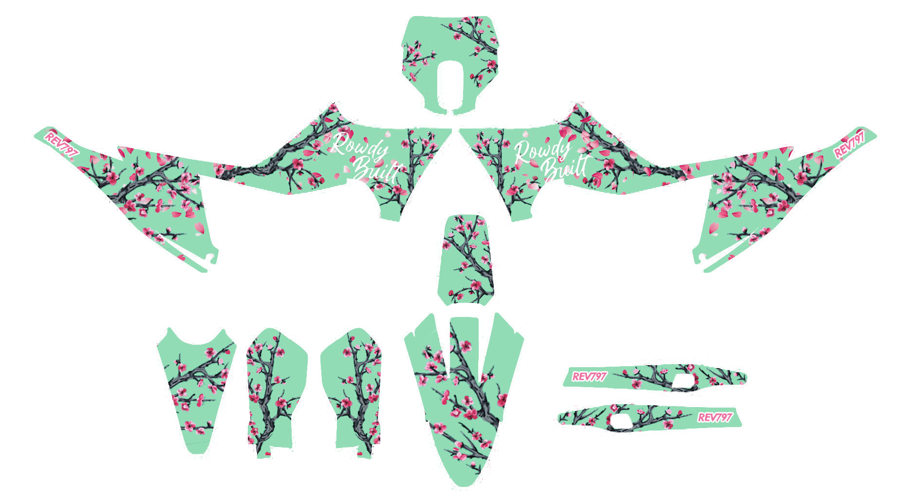 Custom_Cherry_Blossom_Graphics_Wrap for surron ultra bee star vag