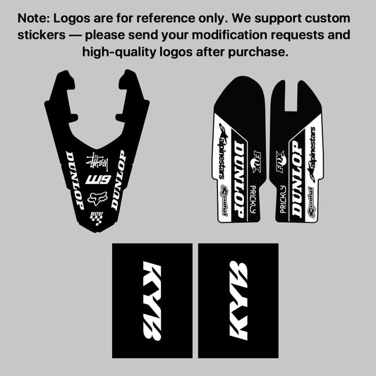 Custom Rear Fender & Fork Decal Kits