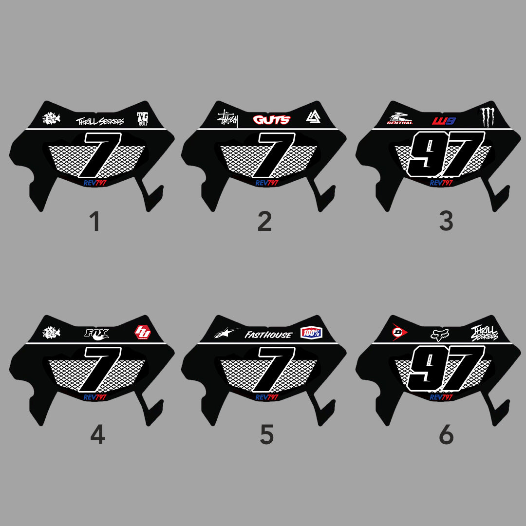 Custom plate/fork guard decal/sticker for surron, talaria, and