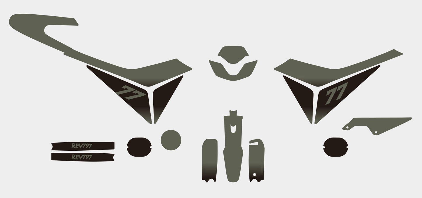 Gray Green Graphics Wraps Kits