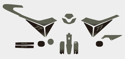 Gray Green Graphics Wraps Kits