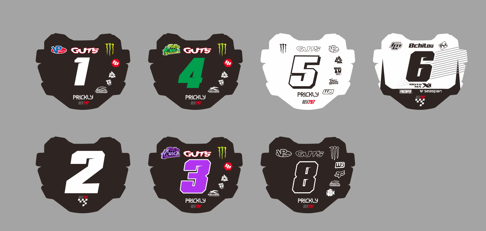 Dirt Bike Front Number Plate Graphics Decal for MOTOCUTZ – REV797