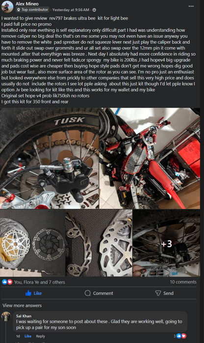 SALE Moto DOT Brake Kit for Light Bee and Ultra Bee