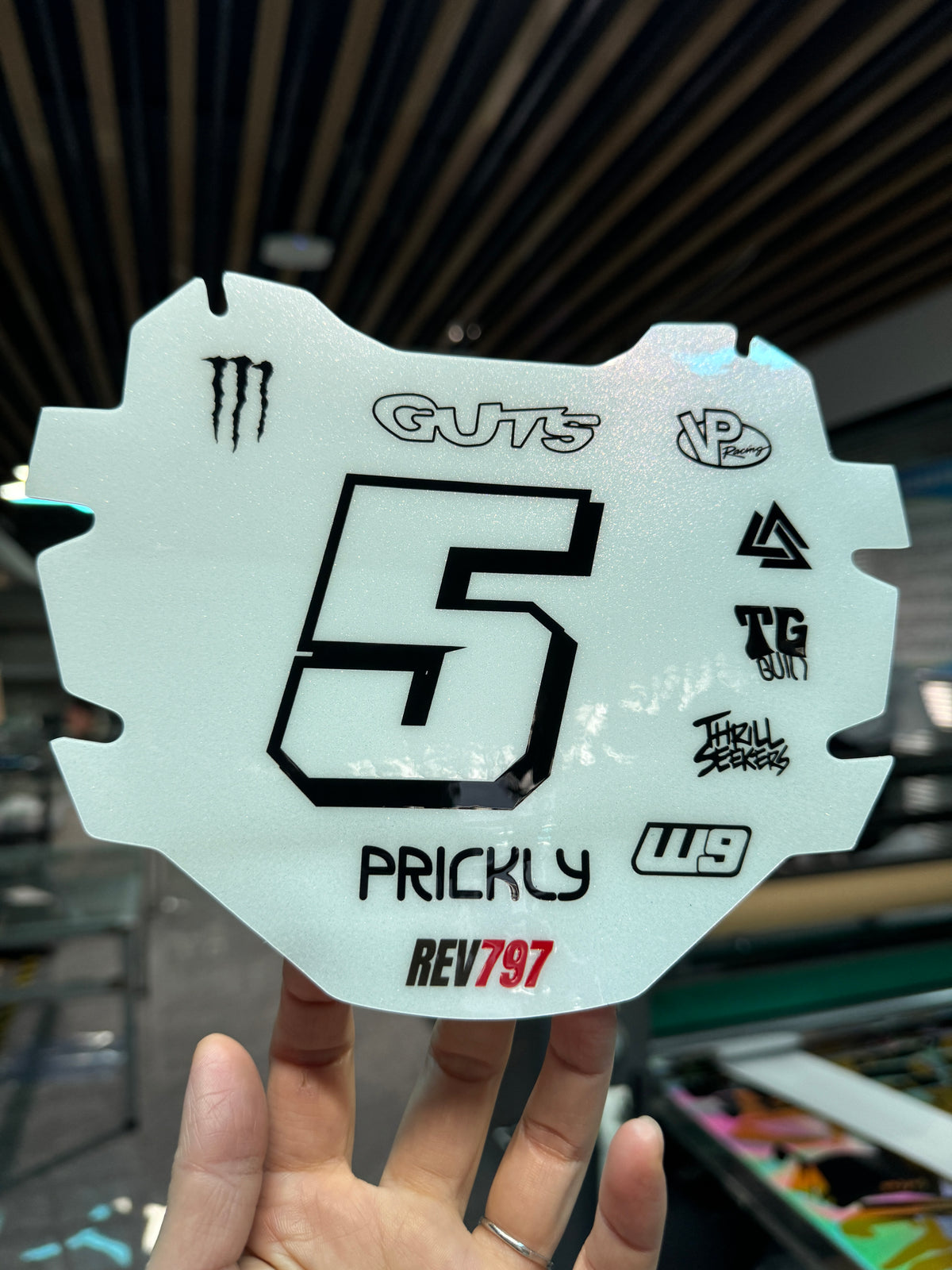 Motorcycle Plate Sticker Custom ODI Dirt Bike Front Number Plate Decal (Free logo & number chan ...