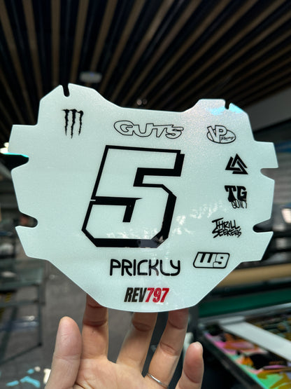 ODI/Factory Front Number Plate Decal (Free logo & number changes)