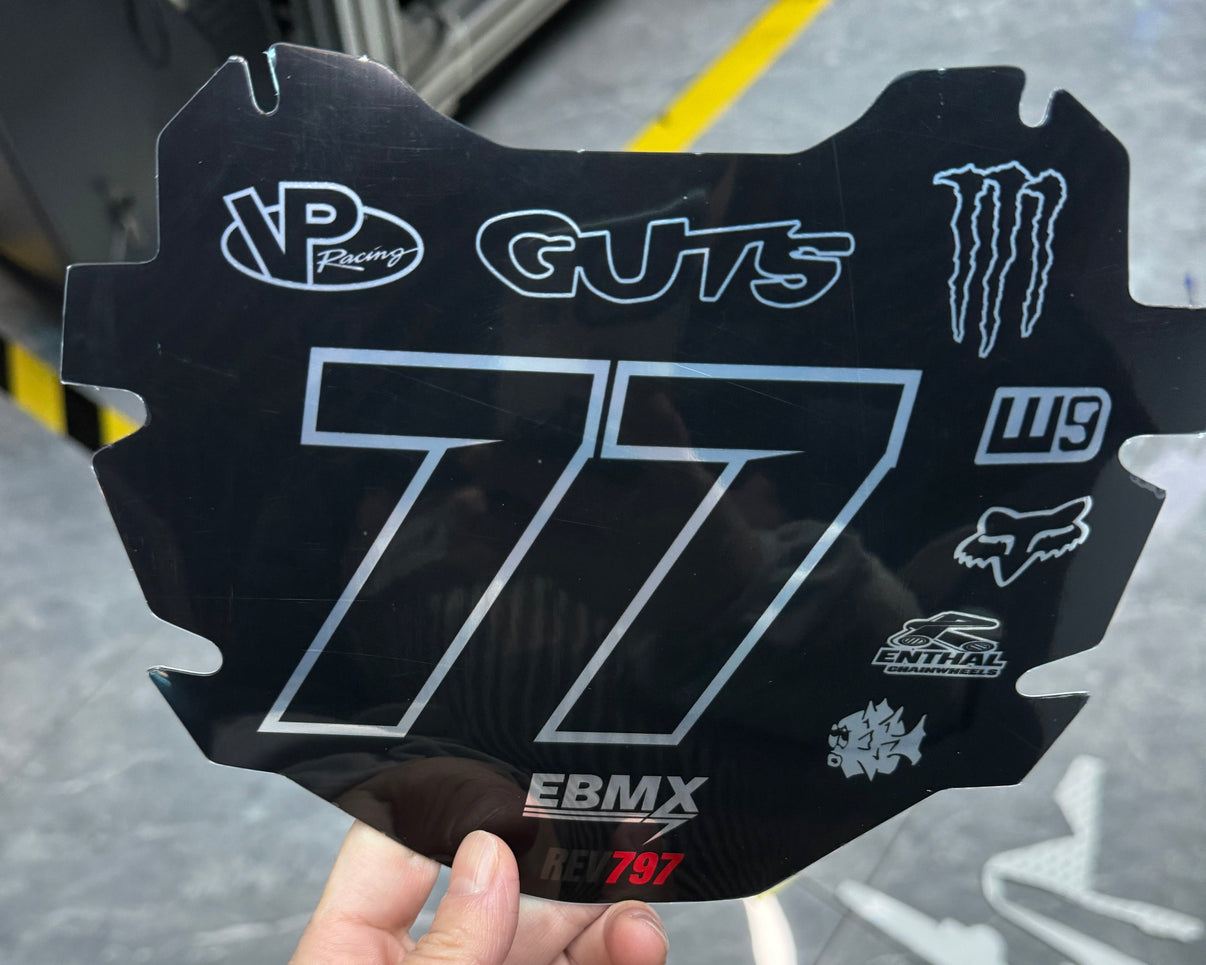 Custom ODI Dirt Bike Front Number Plate Decal (Free logo & number chan ...