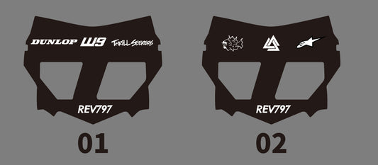 Custom Sticker with Front Vented Plate Plate