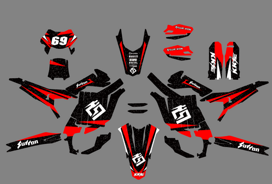 flake black red