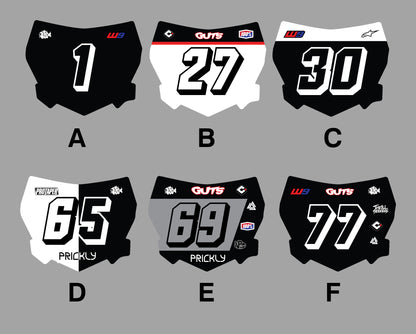 Shield Front Number Plate with Decal