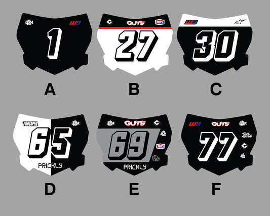 Shield Front Number Plate with Decal