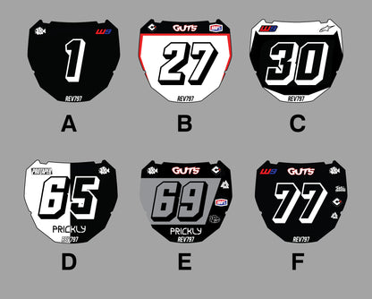 ODI Dirt Bike Front Number Plate Decal (Free logo & number changes)