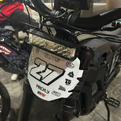 ODI/Factory Front Number Plate Decal (Free logo & number changes)